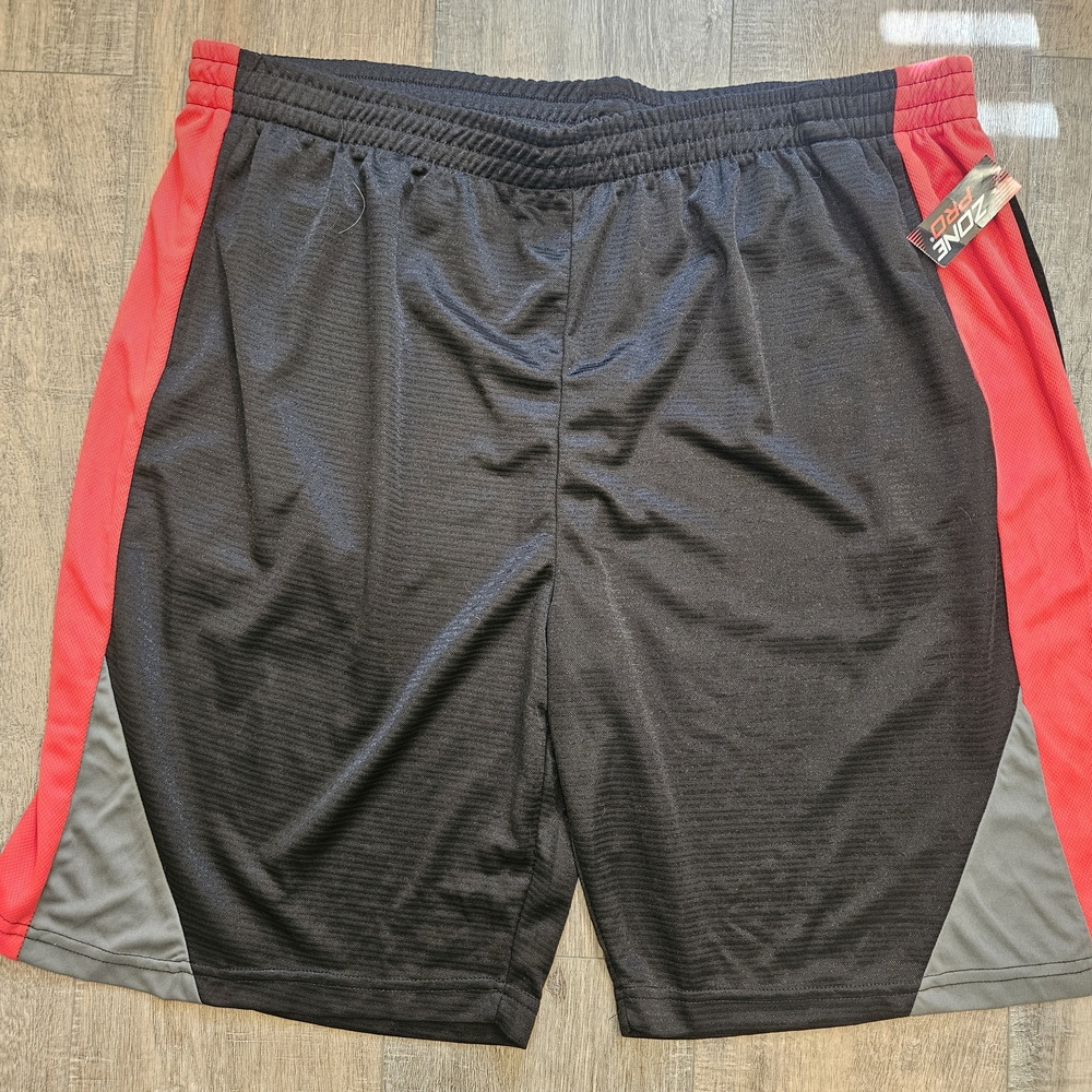 Zone Pro Black and Red Men's Athletic Shorts